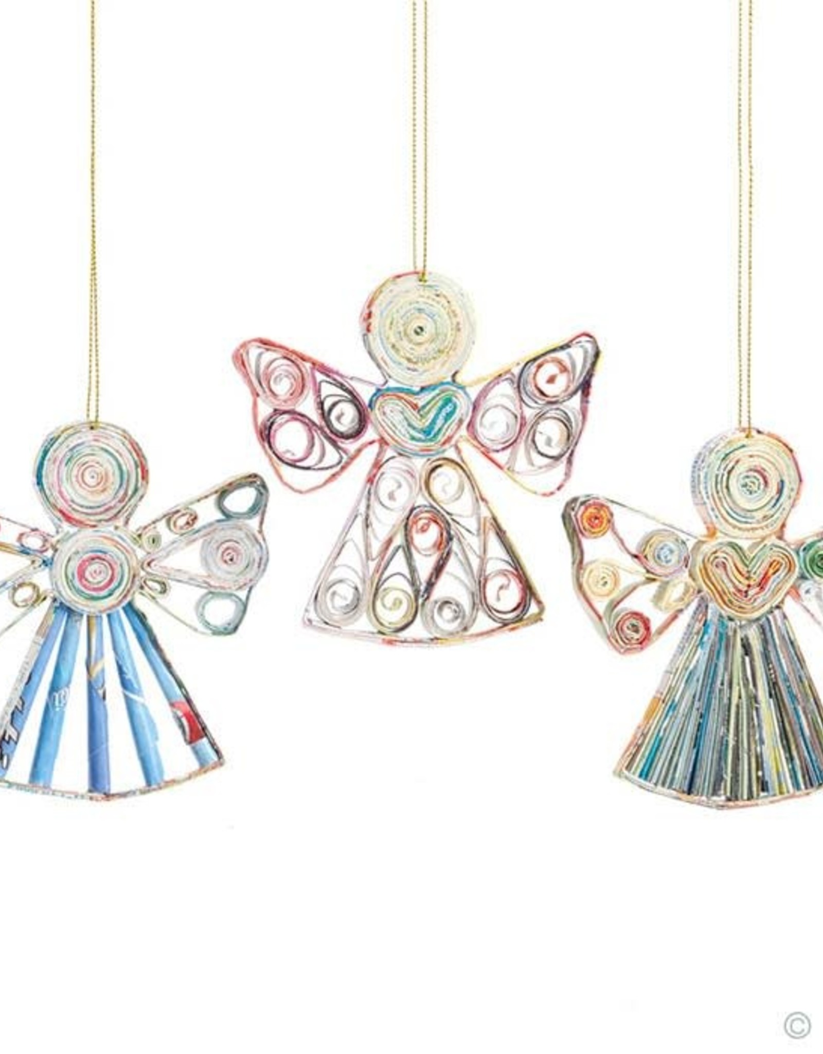 Serrv Quilled Angels Ornament