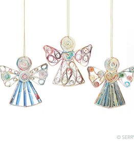 Serrv Quilled Angels Ornament