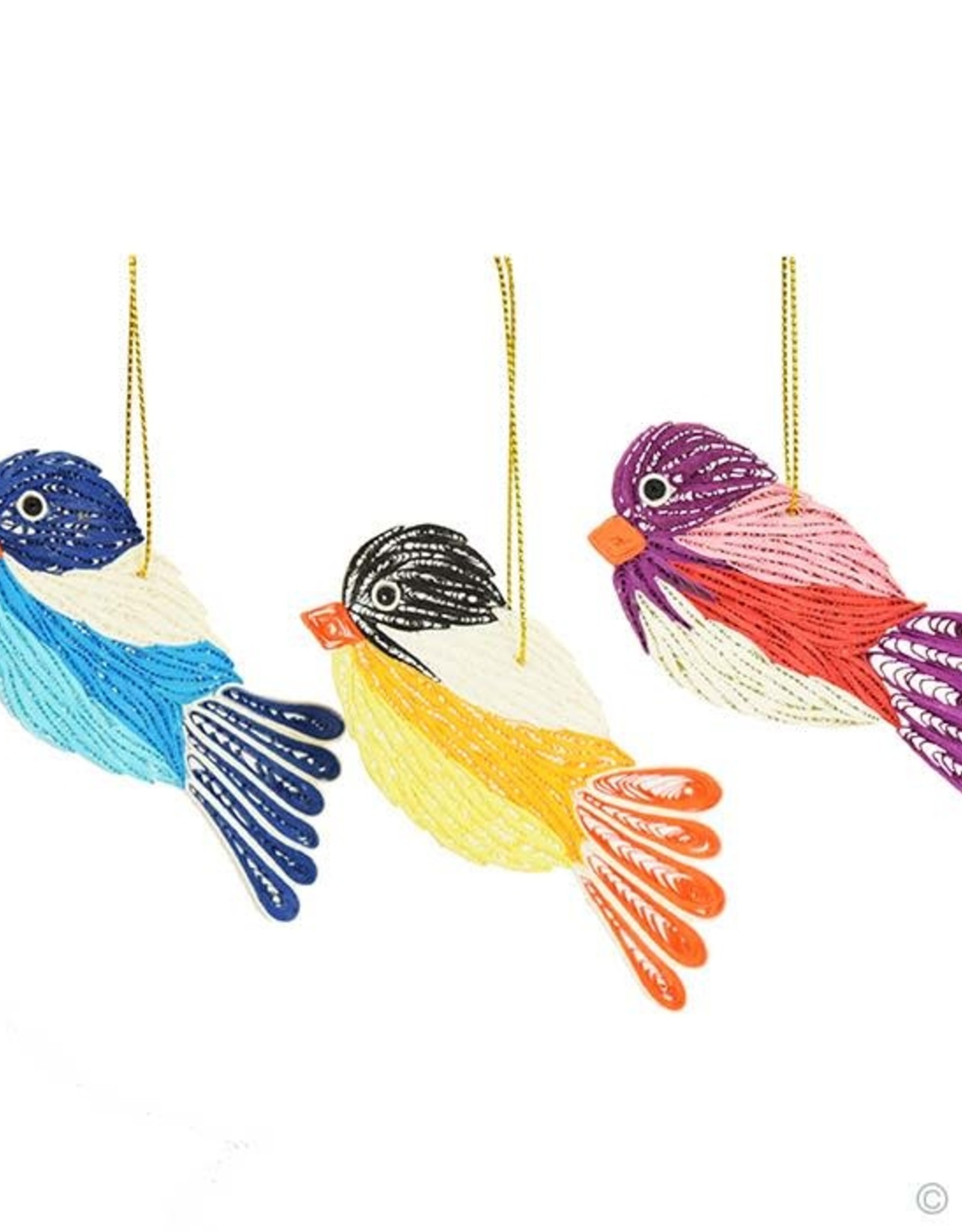 Serrv Quilled Birds Ornament