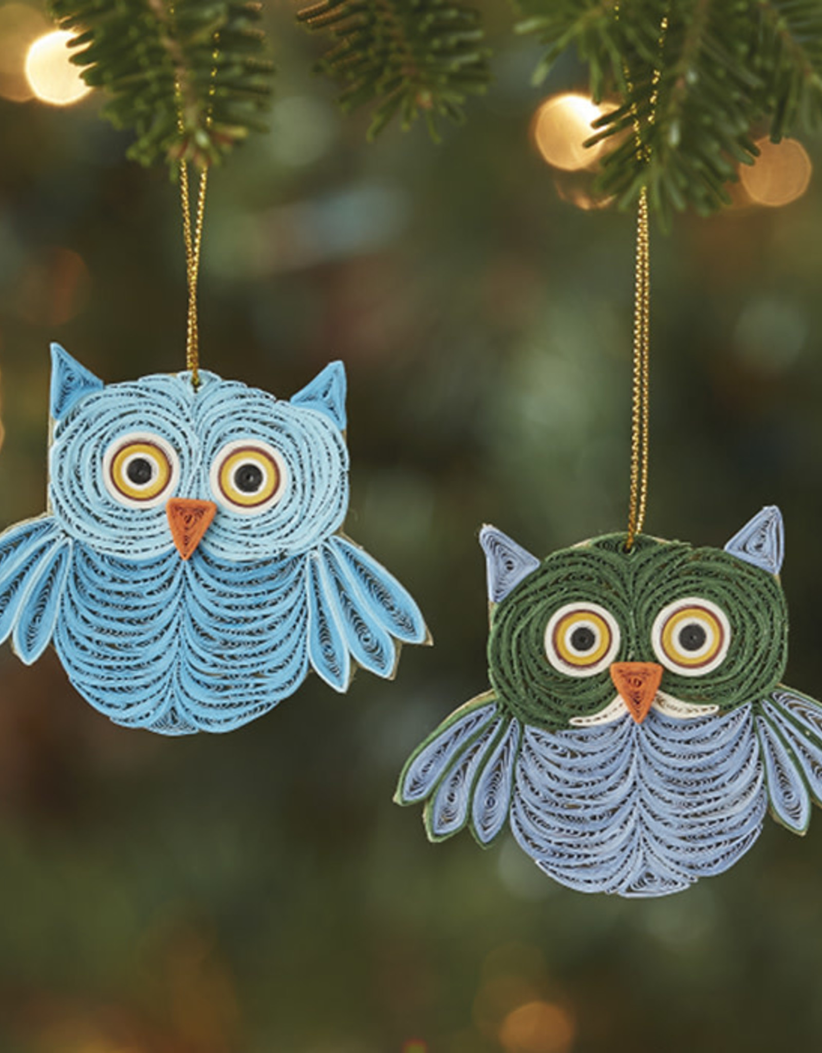 Serrv Quilled Owl Ornament