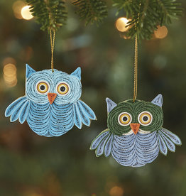 Serrv Quilled Owl Ornament