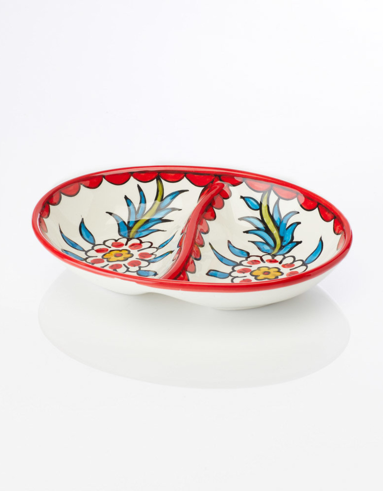 Serrv Red West Bank Divided Dish
