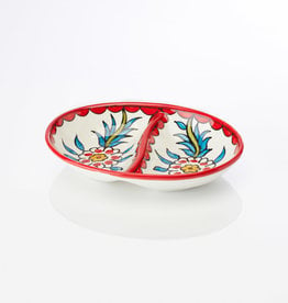 Serrv Red West Bank Divided Dish