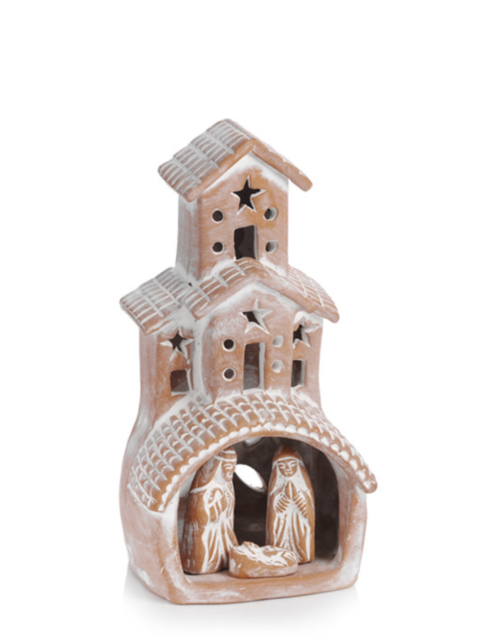 Serrv Terracotta Chimney Nativity (4 Pieces)