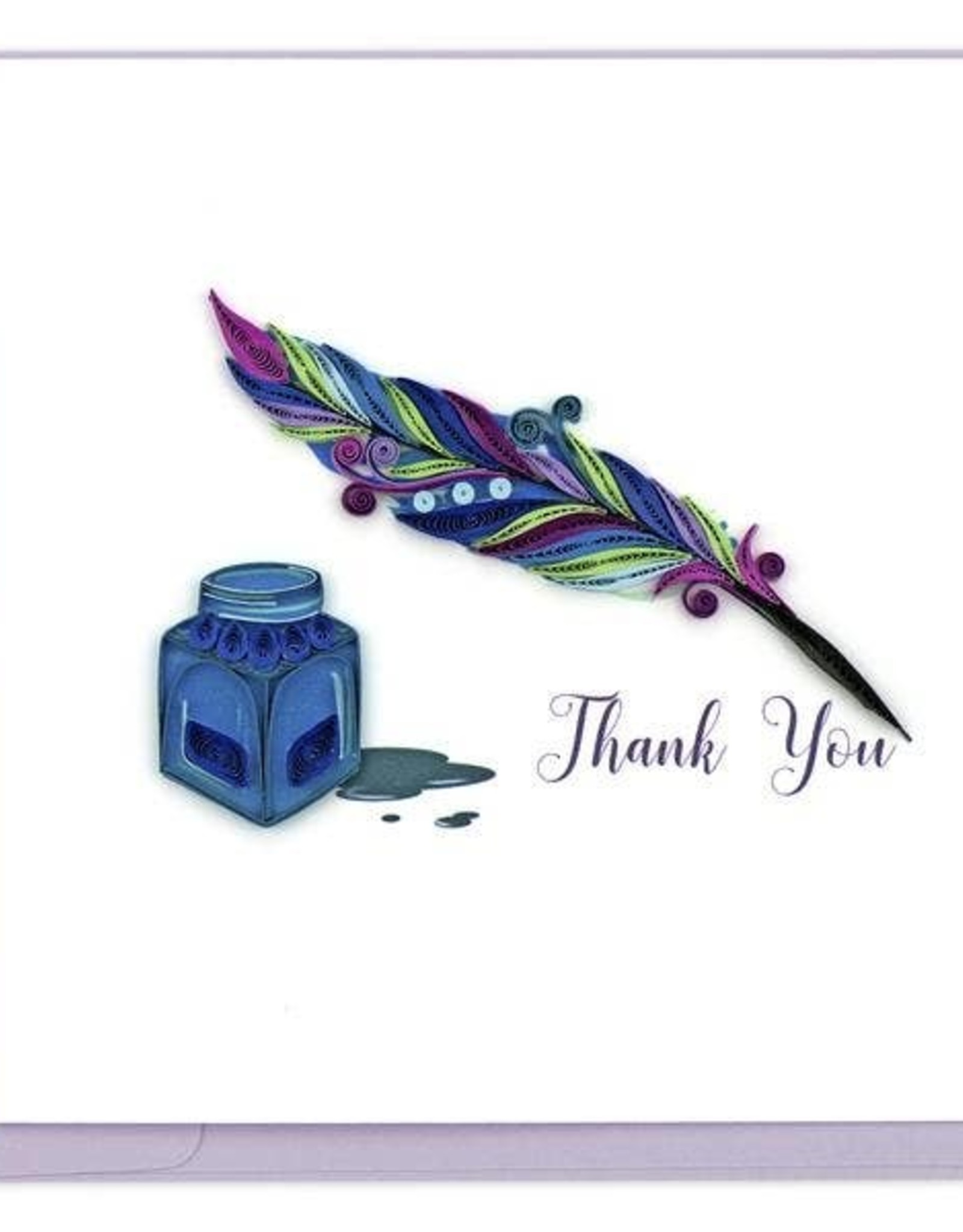 Quilling Card Quilled Quill & Ink Thank You Card