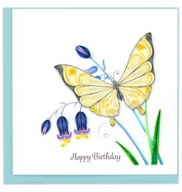 Quilling Card Quilled Butterfly & Bluebells Birthday Card
