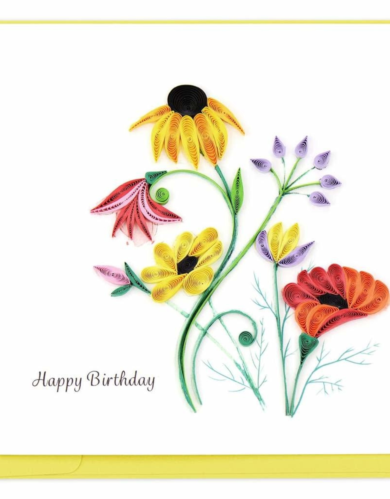 Quilling Card Quilled Wildflower Birthday Blooms Greeting Card