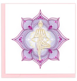 Quilling Card Quilled Yoga Tree Pose Greeting Card