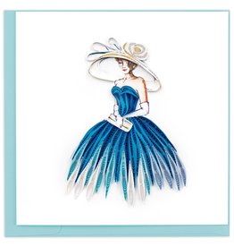 Quilling Card Quilled Fancy Lady Greeting Card