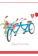 Quilling Card Quilled Tandem Bicycle Anniversary Card