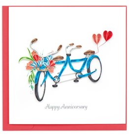 Quilling Card Quilled Tandem Bicycle Anniversary Card
