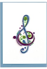 Quilling Card Quilled Treble Clef Gift Enclosure Mini Card