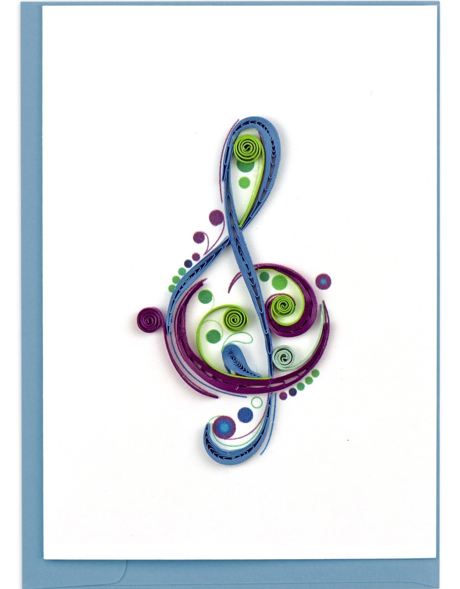 Quilling Card Quilled Treble Clef Gift Enclosure Mini Card
