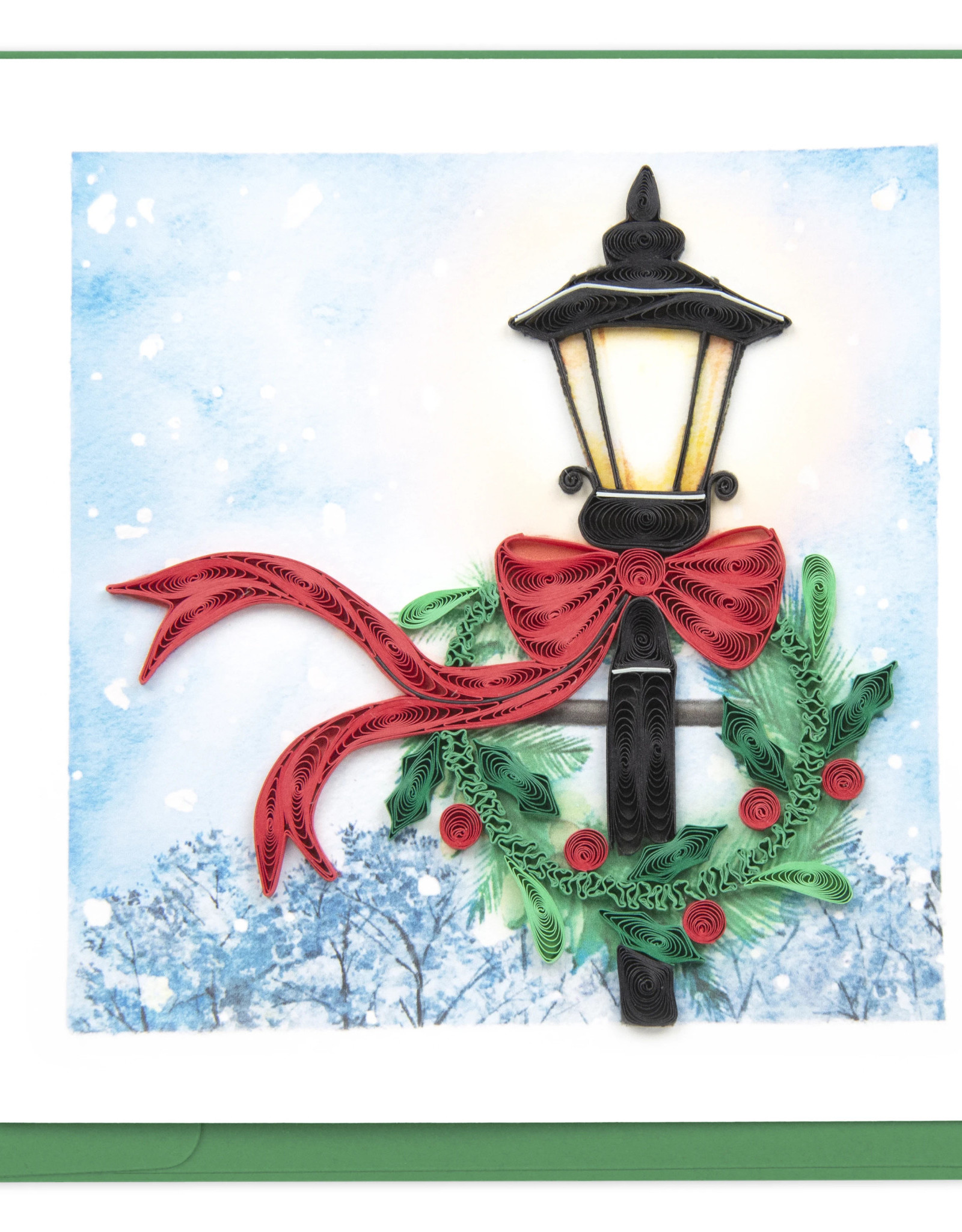 Quilling Card Quilled Holiday Lamp Post Greeting Card