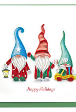 Quilling Card Quilled Holiday Gnomes Greeting Card