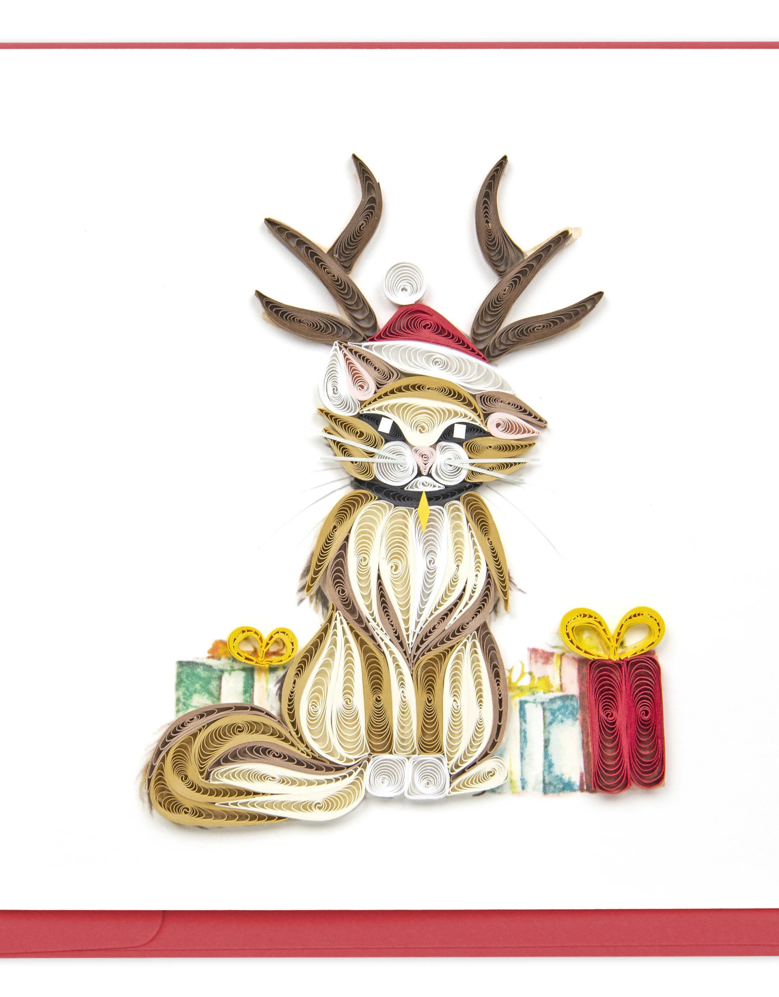 Quilling Card Quilled Holiday Cat Greeting Card