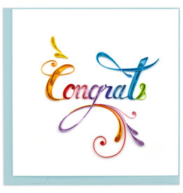 Quilling Card Quilled Rainbow Congrats Greeting Card