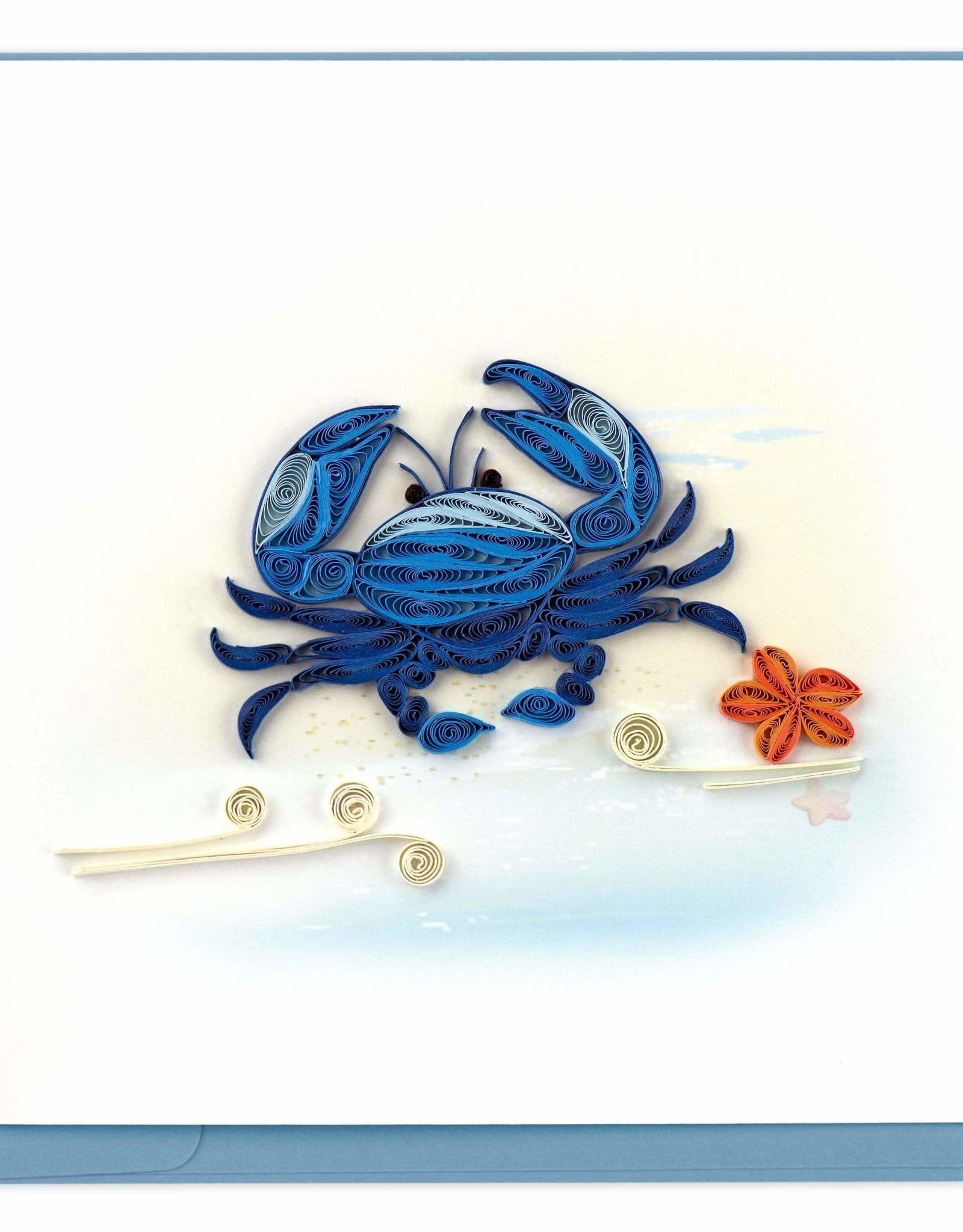 Quilling Card Quilled Blue Crab Greeting Card