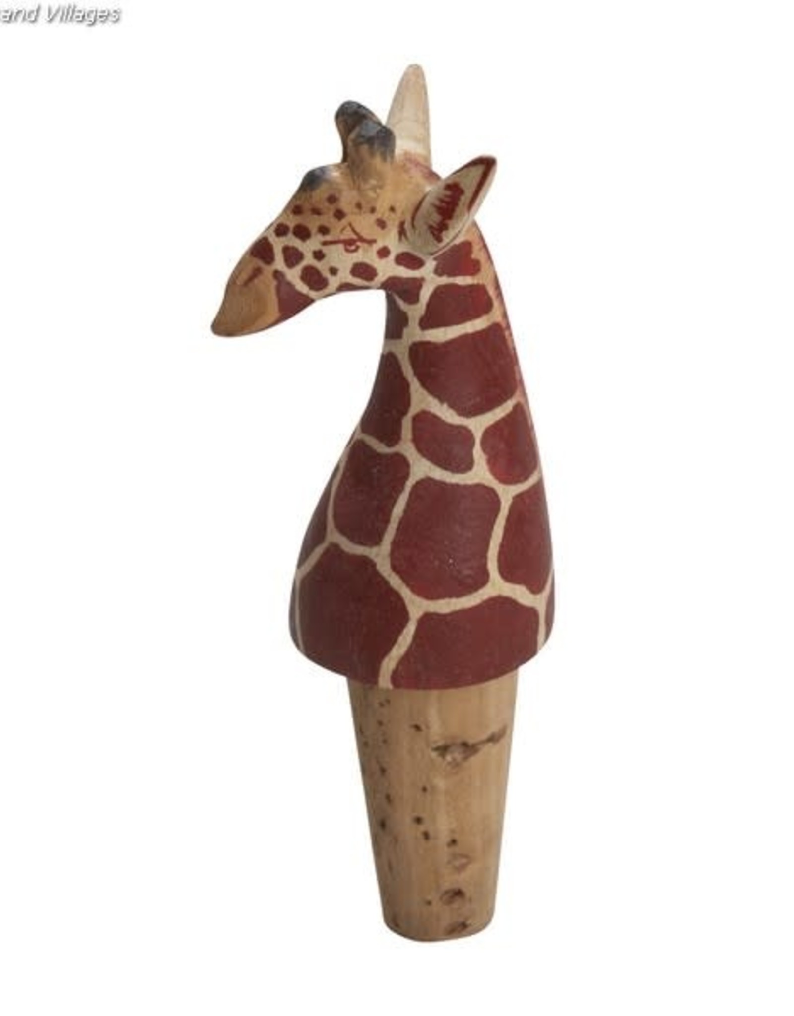 Ten Thousand Villages Giraffe Bottle Topper