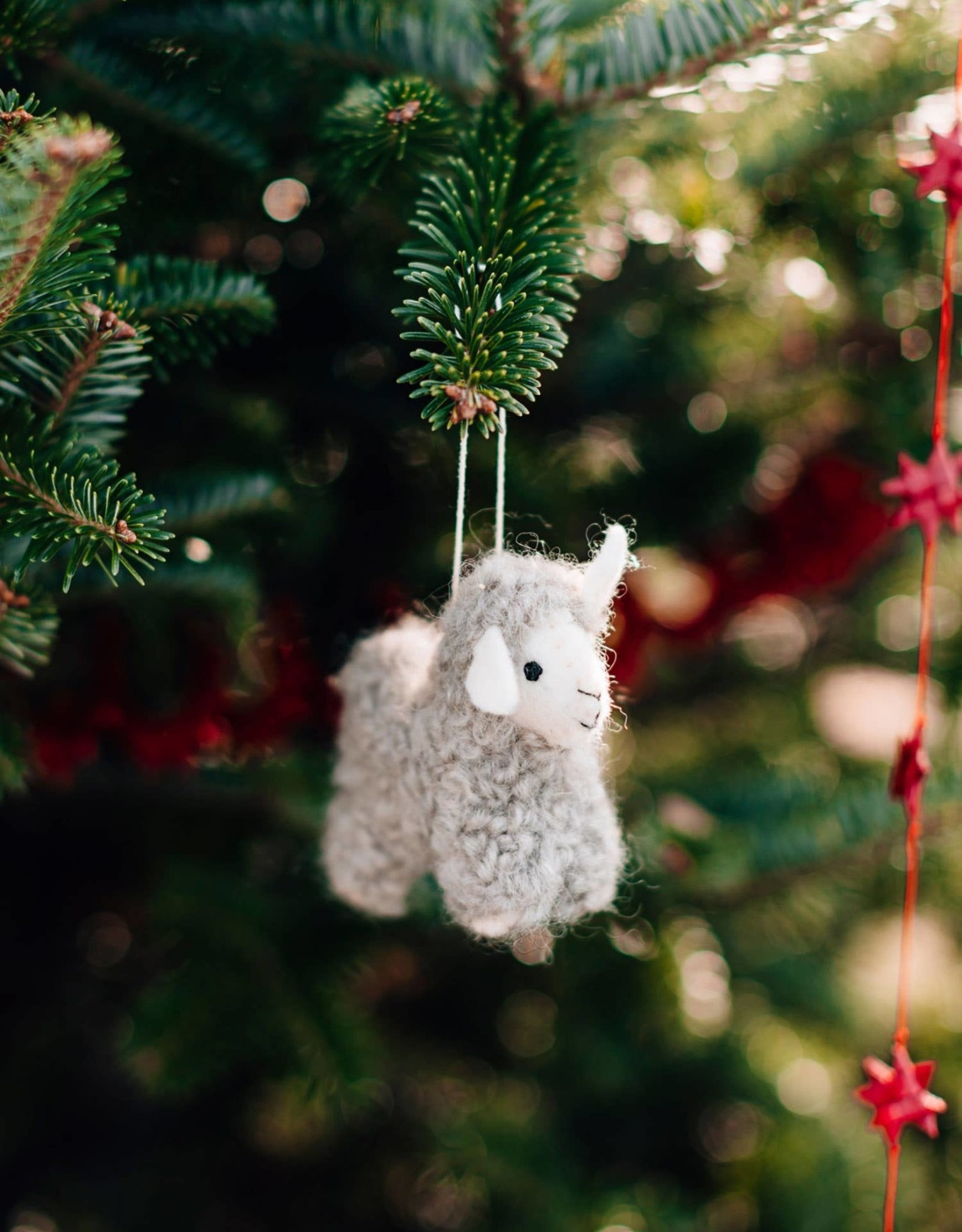 Fleece Navidad Sheep Ornament