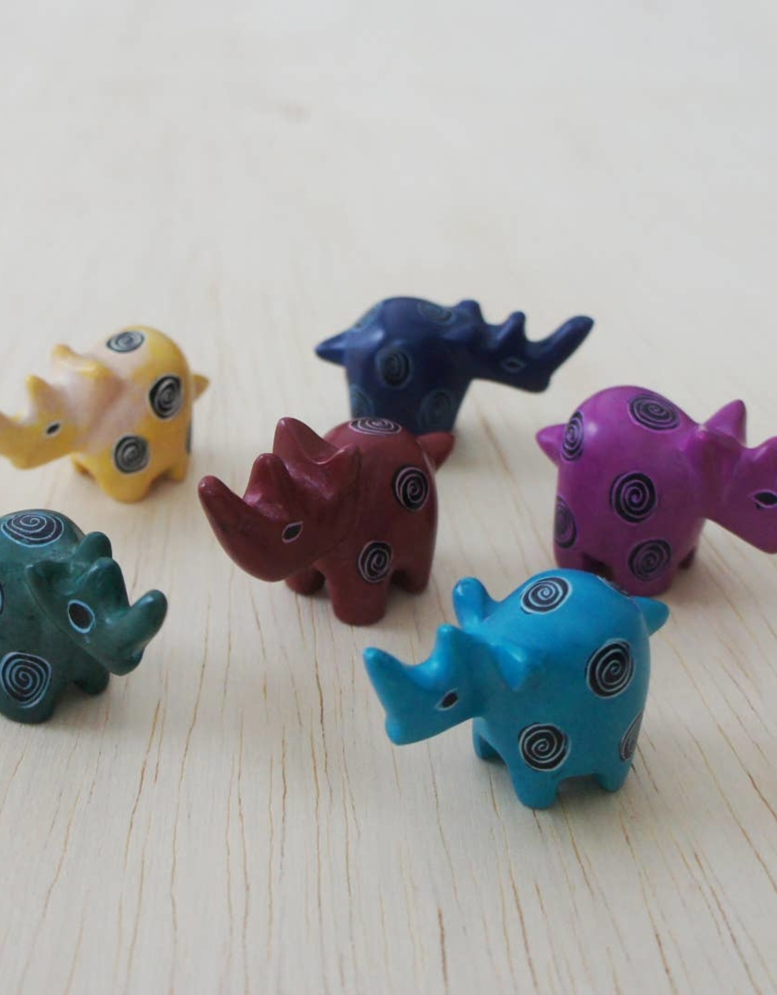 Venture Imports Tiny Rhinos - Kisii Stone