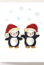 Quilling Card Quilled Christmas Penguins Gift Enclosure Mini Card