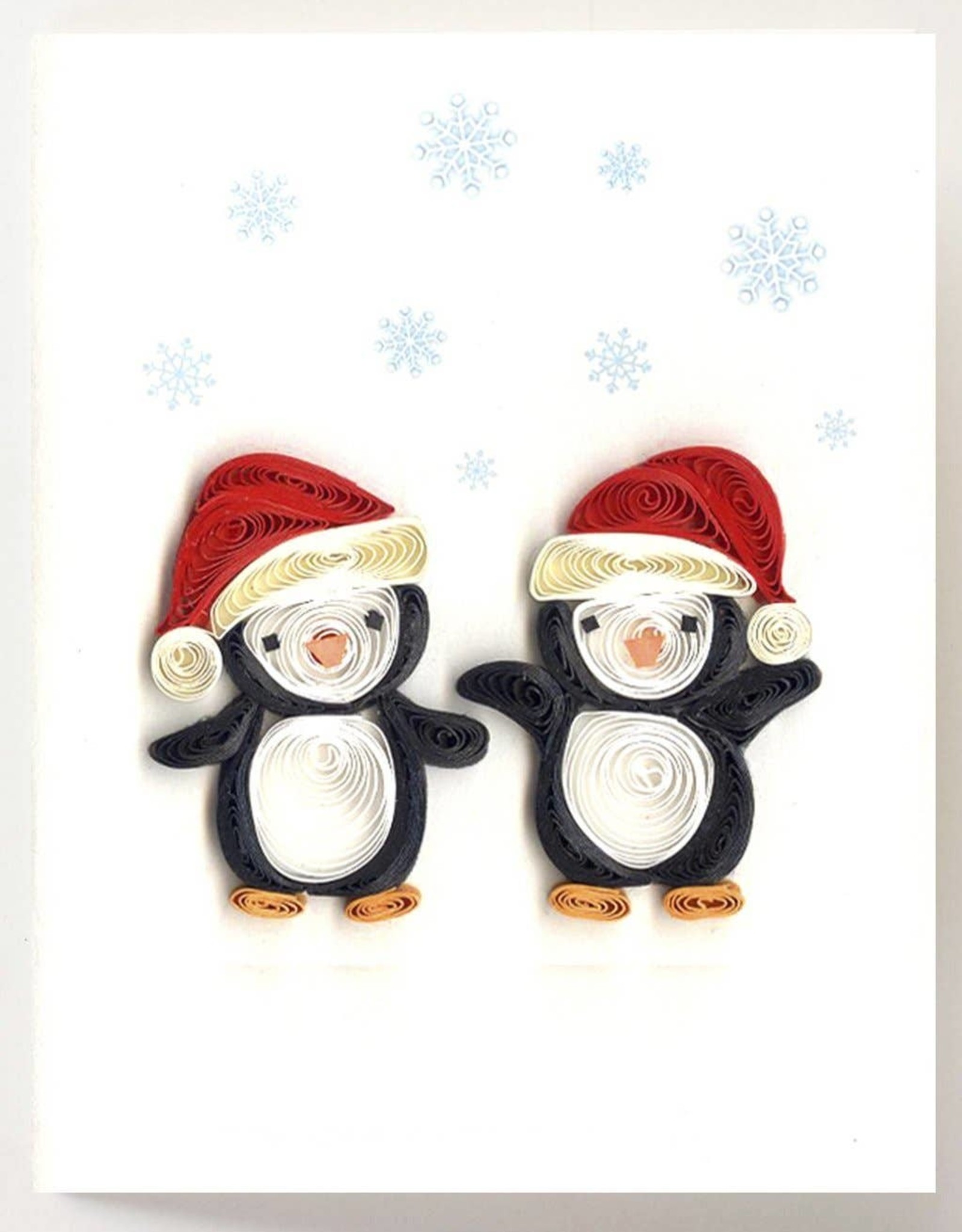 Quilling Card Quilled Christmas Penguins Gift Enclosure Mini Card