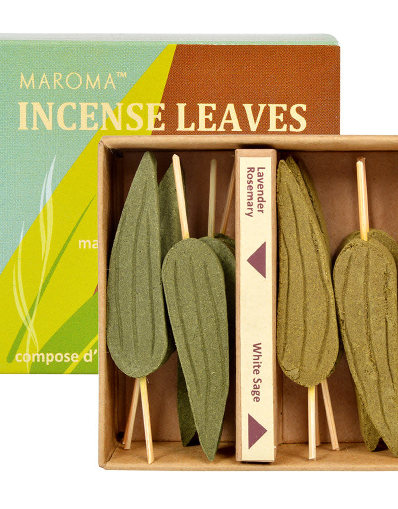 Maroma White Sage & Lavender Rosemary Incense Leaves