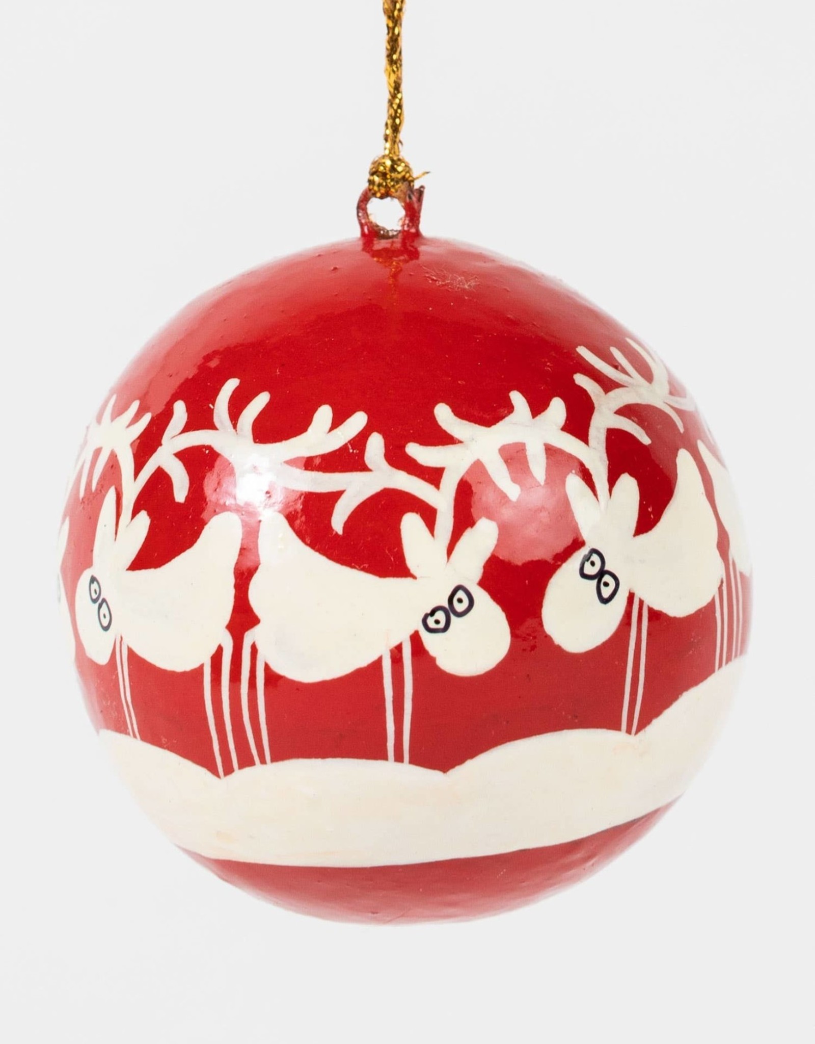 Ten Thousand Villages Dancing Reindeer Ornament