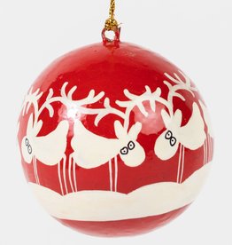 Ten Thousand Villages Dancing Reindeer Ornament