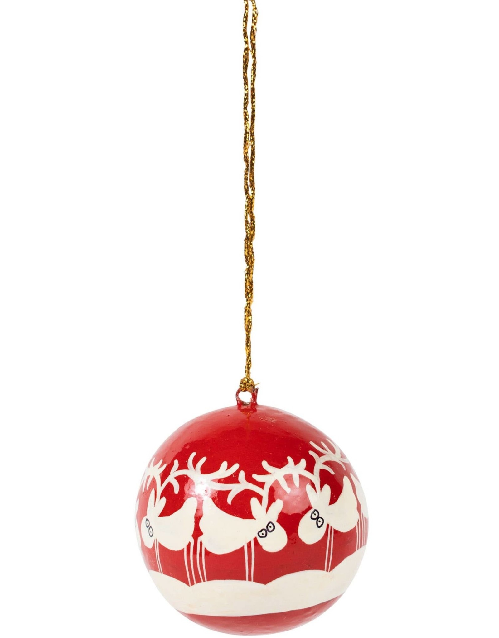 Ten Thousand Villages Dancing Reindeer Ornament