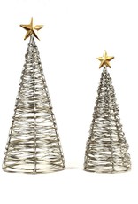 Mira Fair Trade Gold Star Wrapped Wire Tree - Small