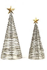 Mira Fair Trade Gold Star Wrapped Wire Tree - Large