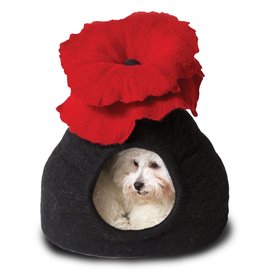 Dharma Dog Karma Cat Black & Red Bouquet Cave