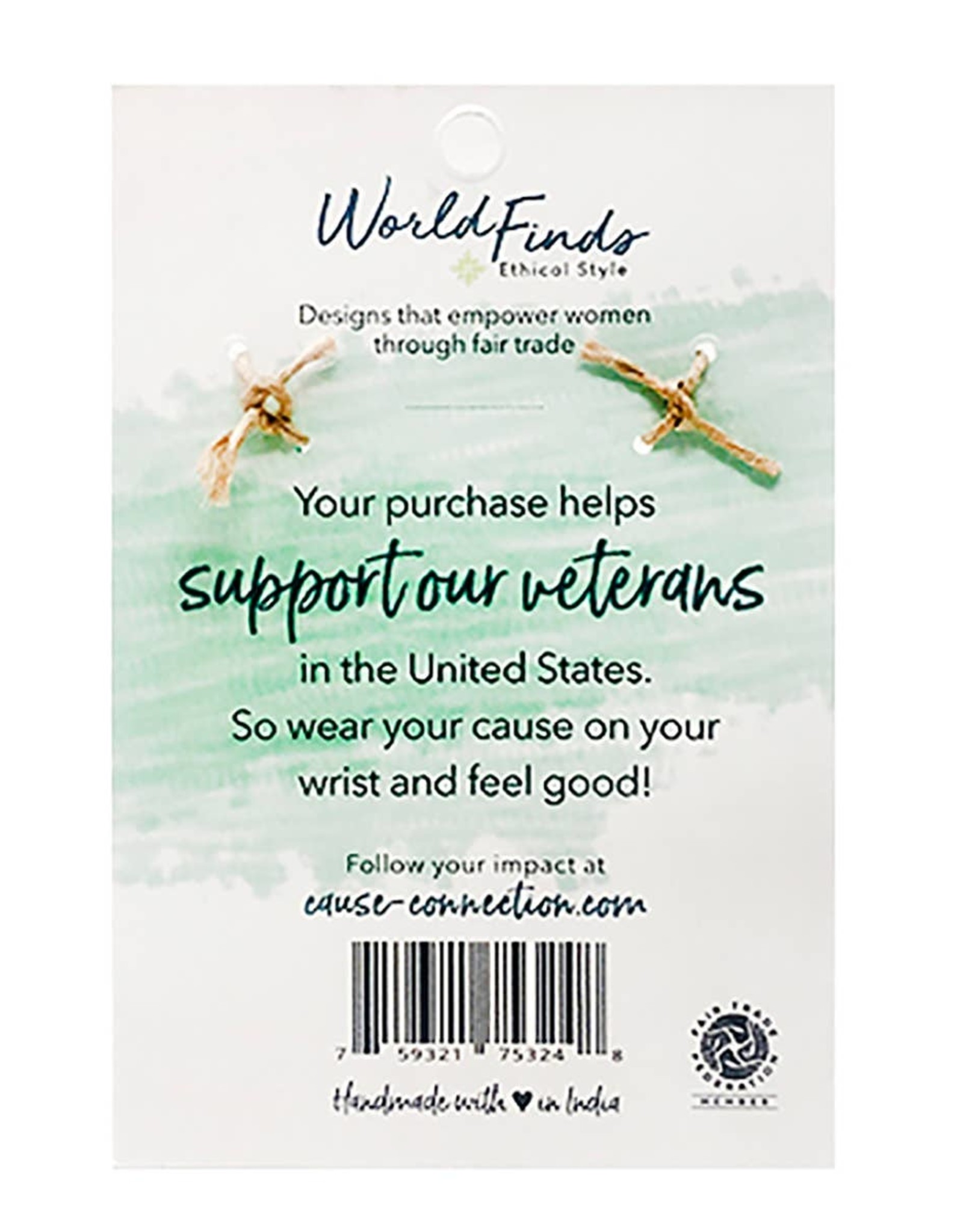 WorldFinds Support - Cause Bracelet to Support Veterans