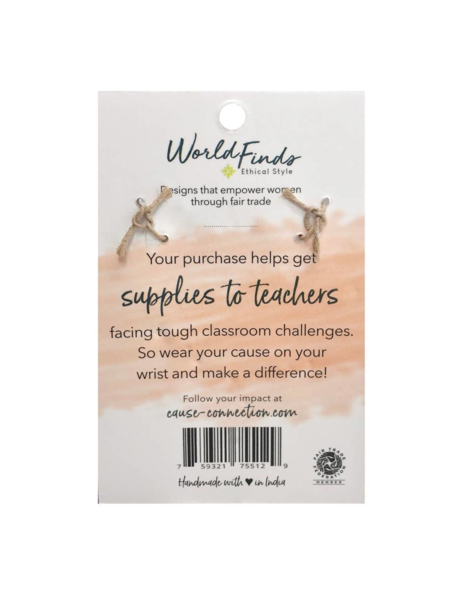 WorldFinds Teach - Cause Bracelet to Aid Teachers
