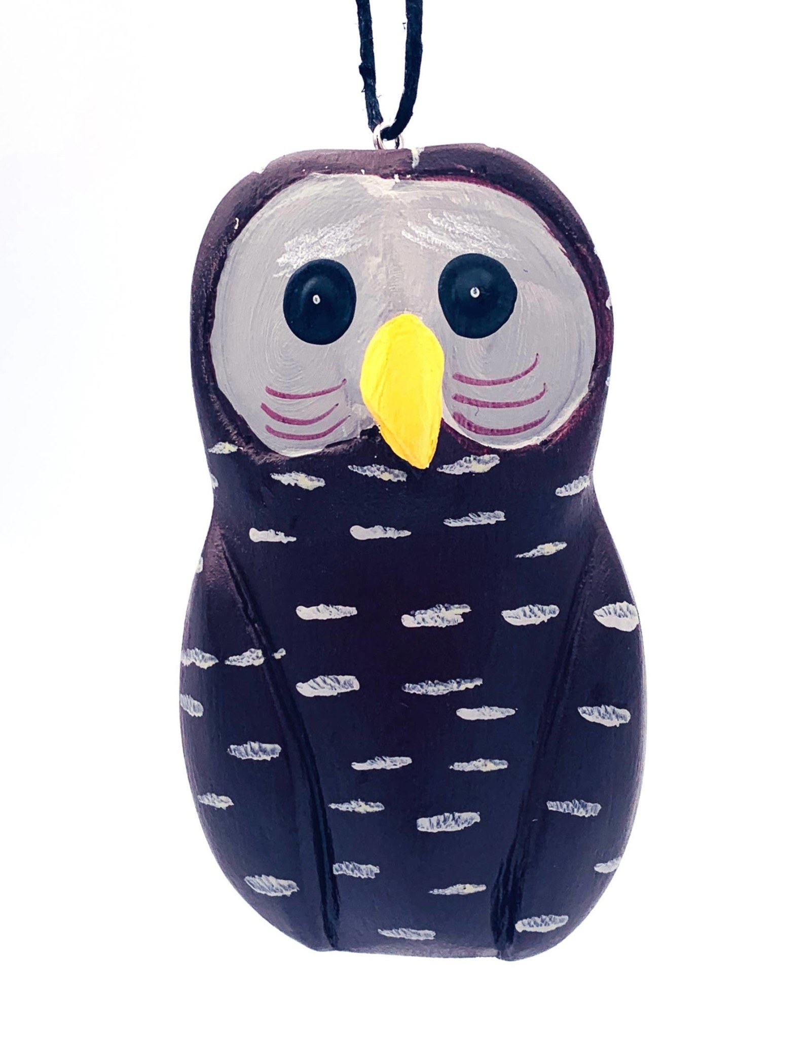 Women of the Cloud Forest Barred Owl Balsa Ornament