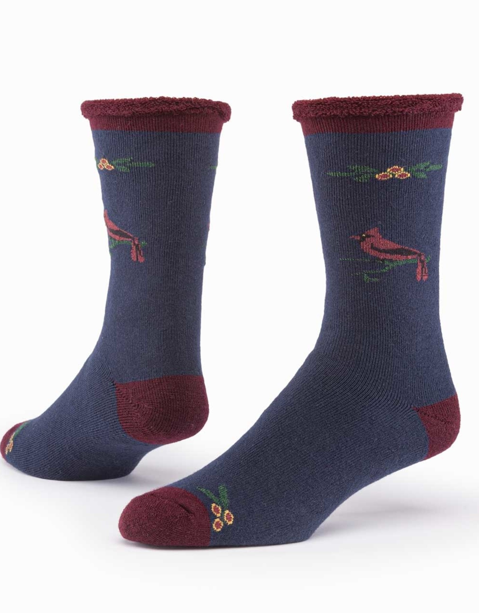 Cardinal Red Socks Made of New Wool