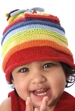 Pebble Rainbow Stripey Hat (0-6 Months)