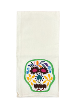 Nativa Skull Embroidered Tea Towel - Cream