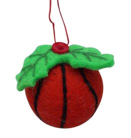 Global Crafts Basketball Felt Ornament
