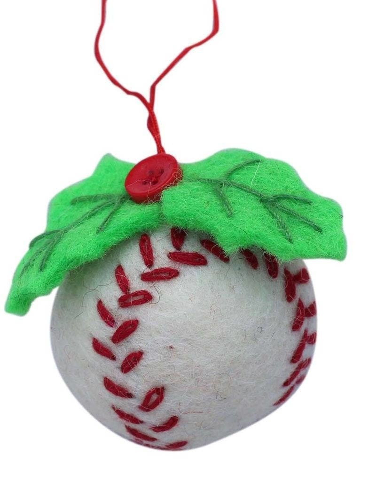 Global Crafts Baseball Felt Ornament