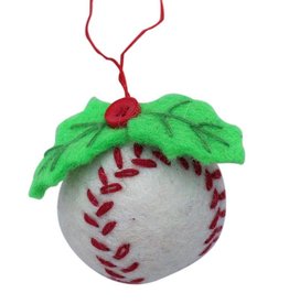 Global Crafts Baseball Felt Ornament