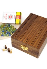 Global Crafts Handmade Mancala Cribbage Combo Game