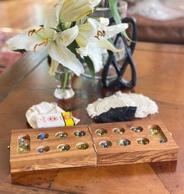 Global Crafts Handmade Mancala Cribbage Combo Game