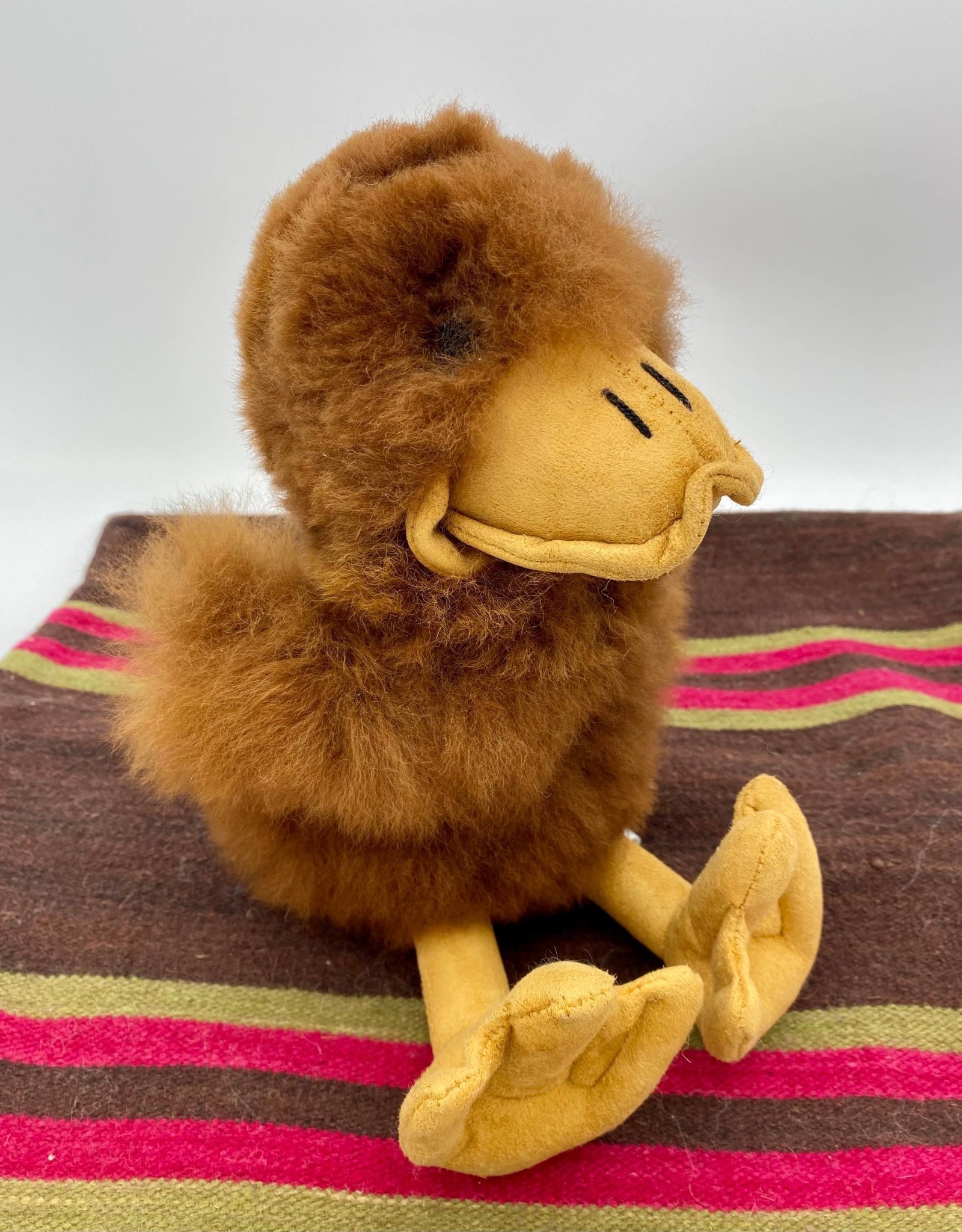 Blossom Inspirations Brown Duck Alpaca Fur Toy