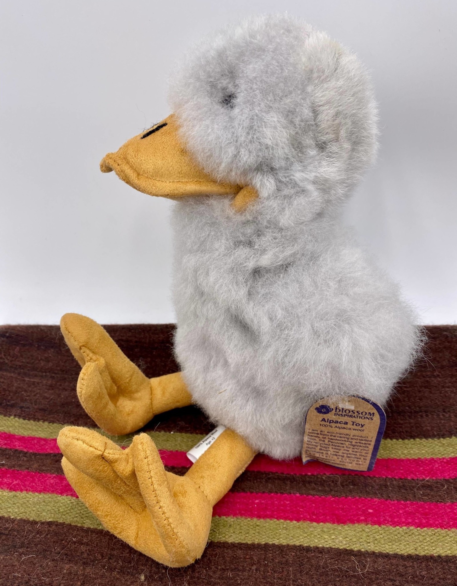 Blossom Inspirations Grey Duck Alpaca Fur Toy