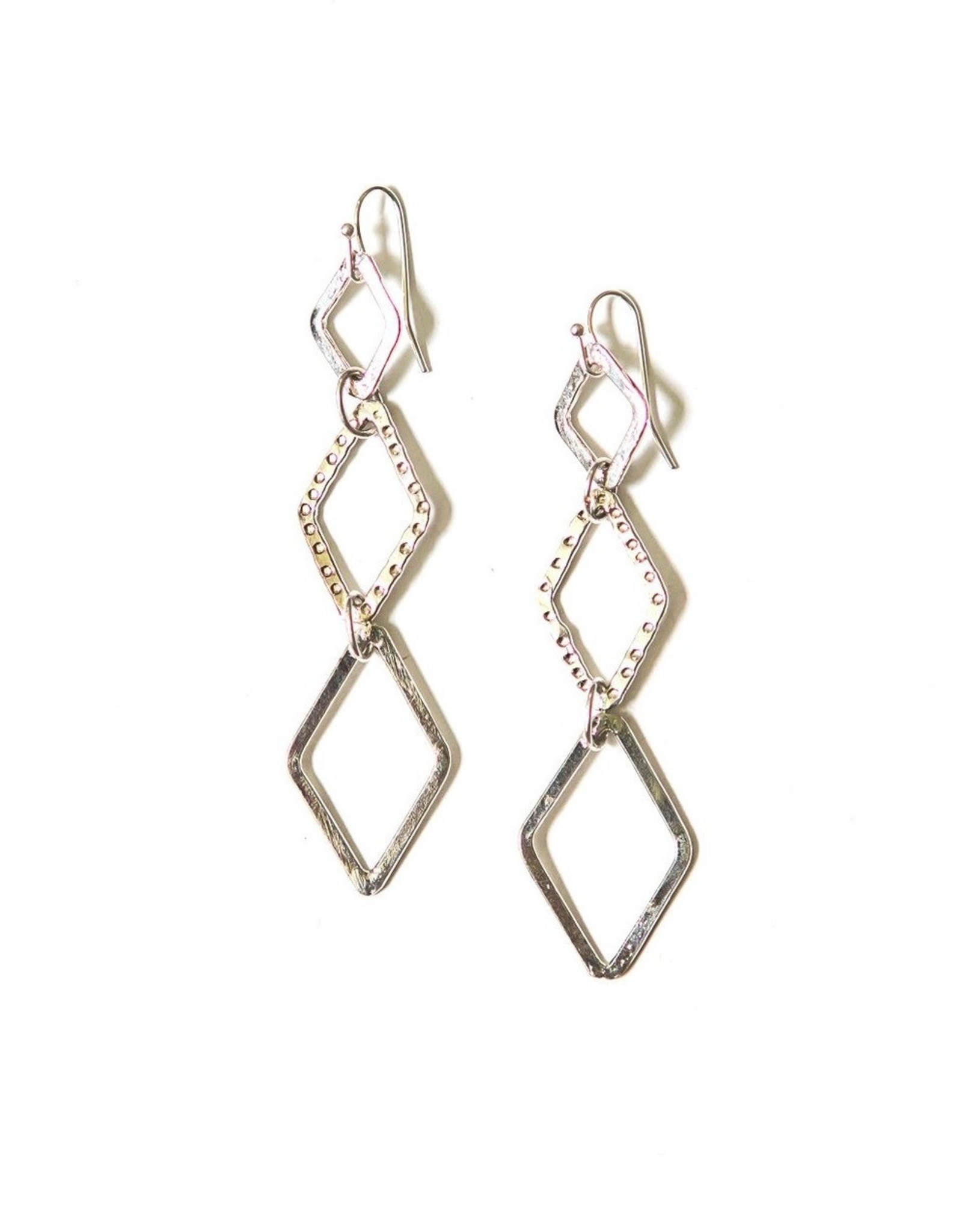 Fair Anita Diamond Drop Earrings - Silver