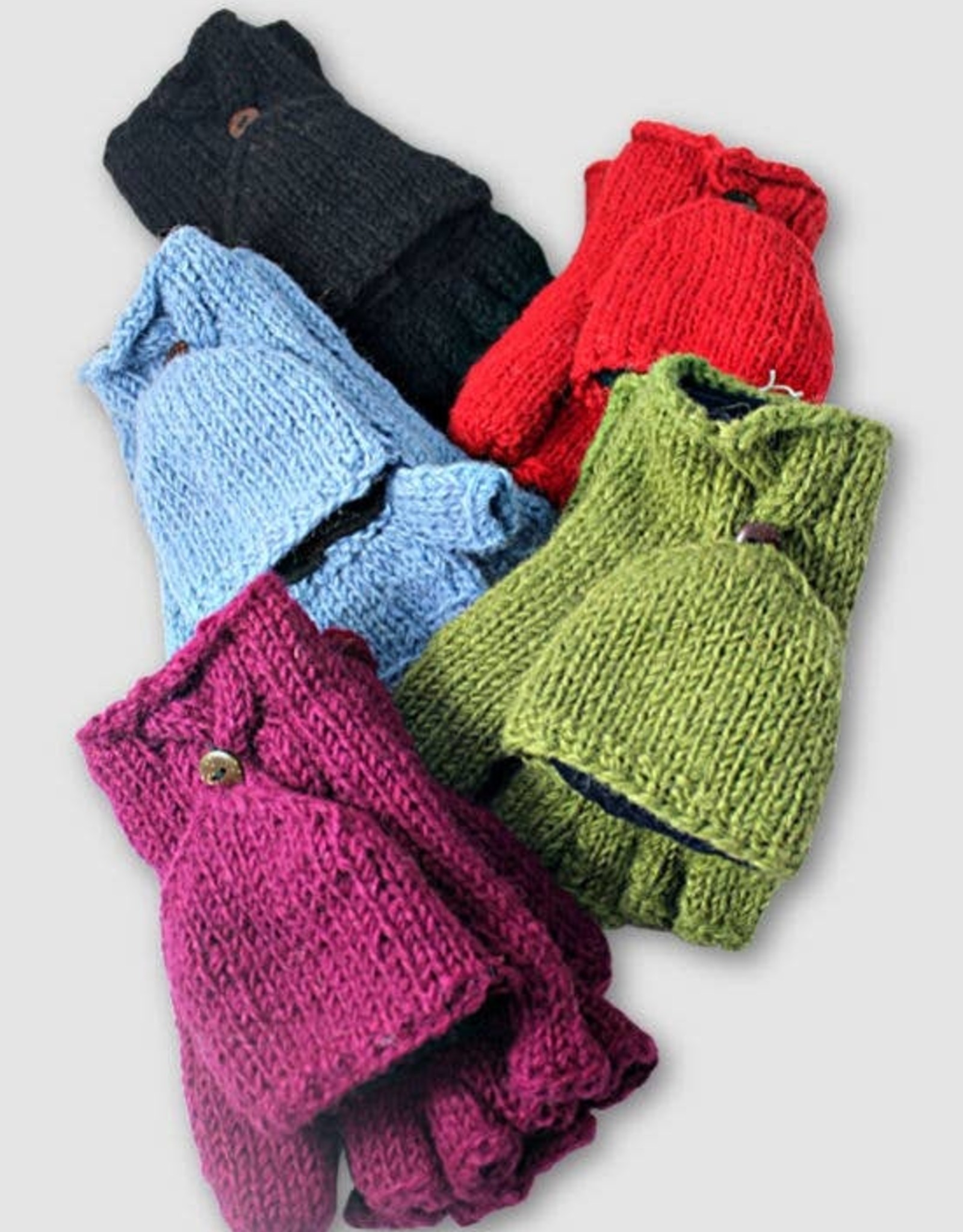 Ganesh Himal Wool Knit Glitten, fleece lining