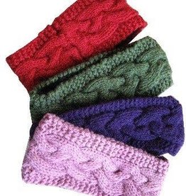 Ganesh Himal Wool Knit Headband, fleece lined